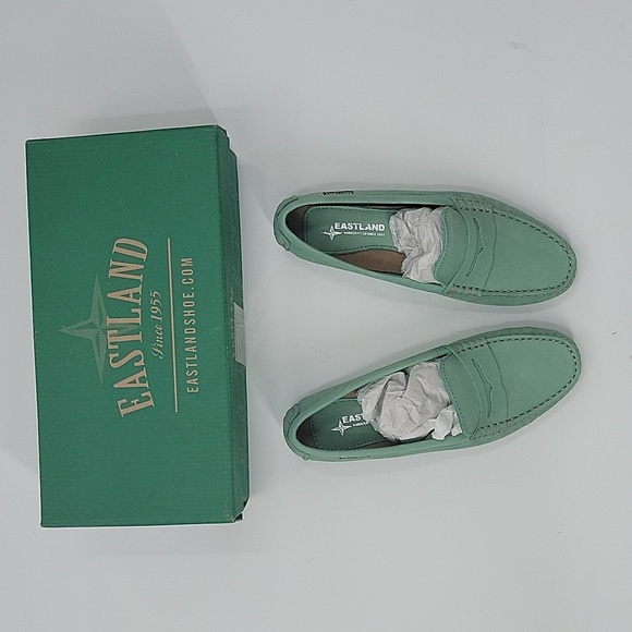 Eastland Cool Green Leather Penny Loafers NEW - Picture 12 of 16